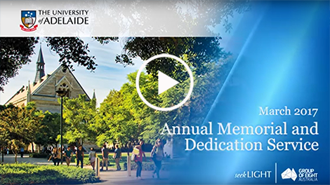 Click to play the recording of the 2016 Memorial and Dedication Service